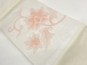花唐草模様刺繍名古屋帯